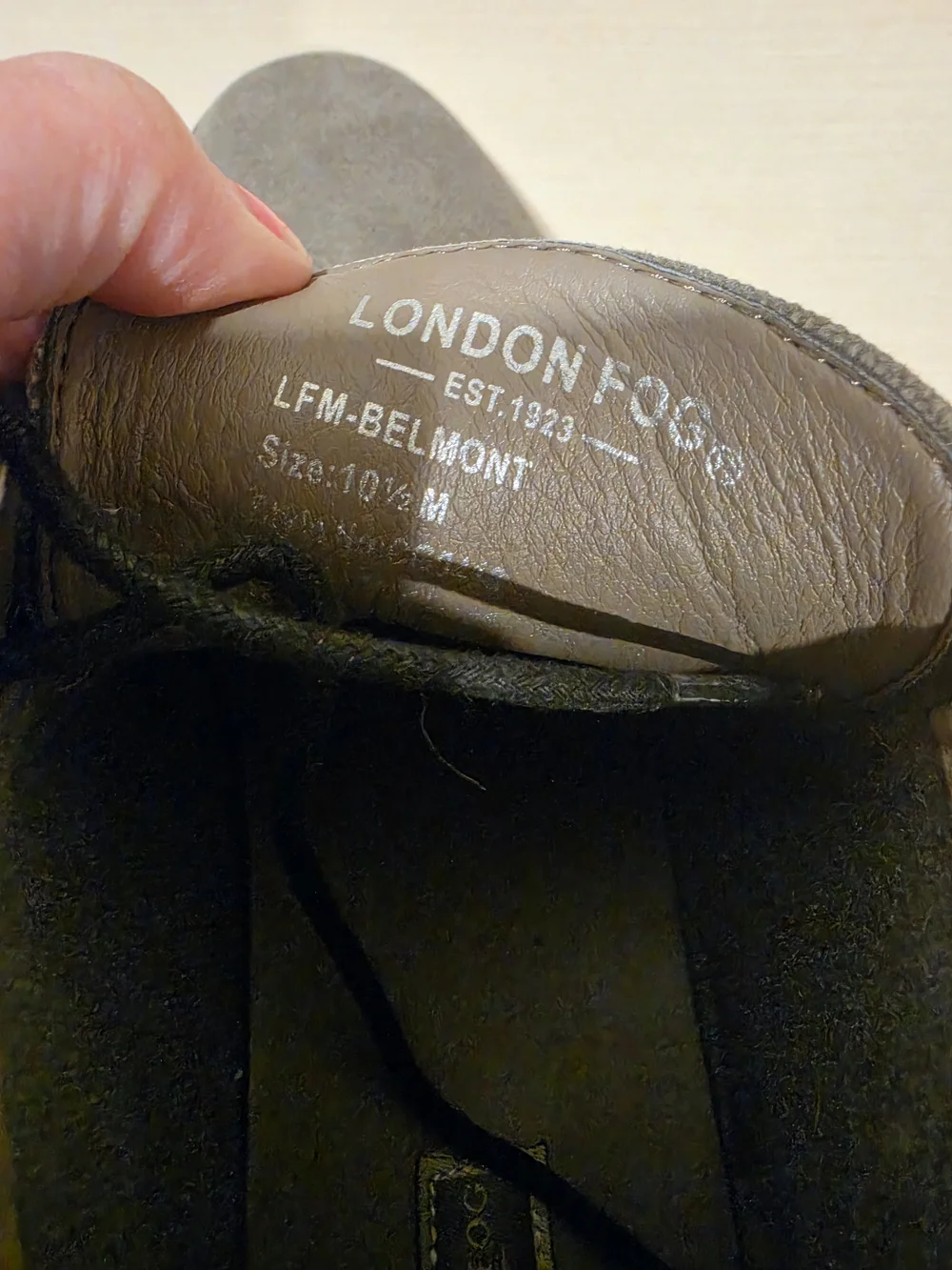 London Fog Belmont Mens Gray Canvas Chukka Boots Shoes Size 10.5 M